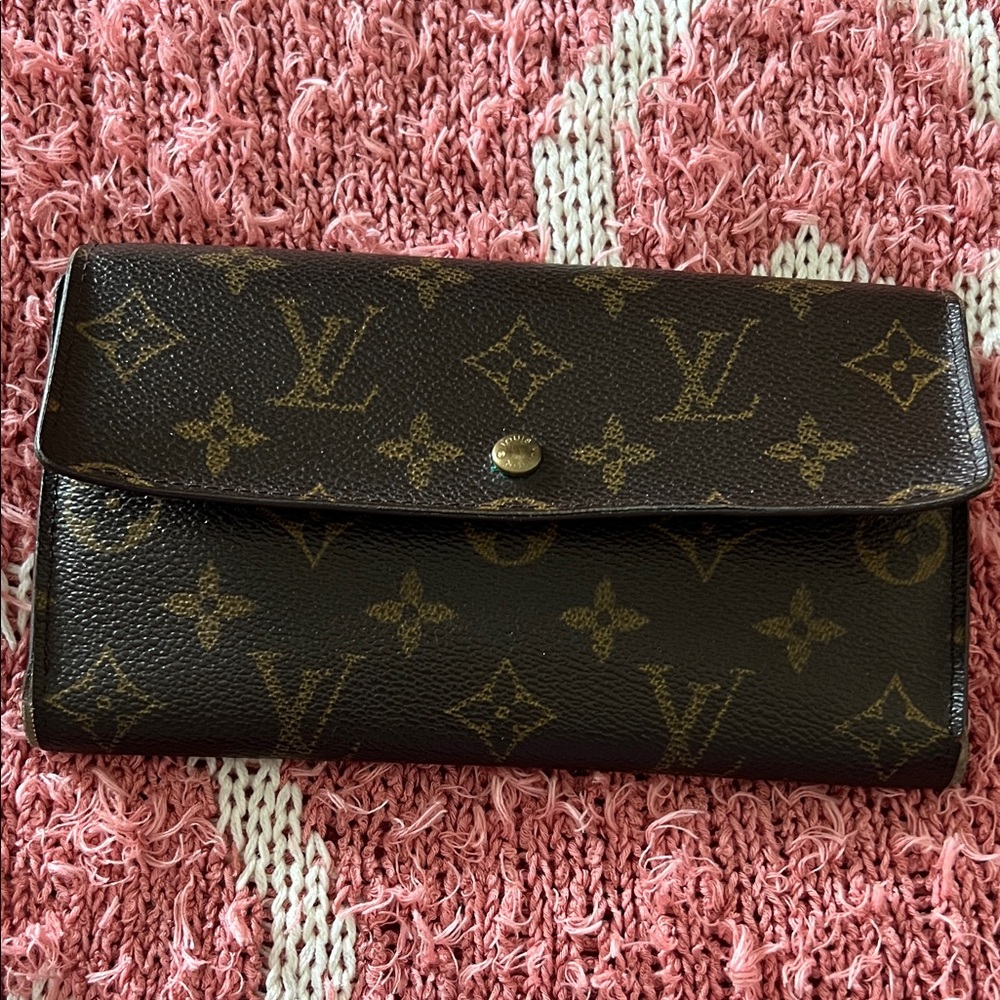 Louis Vuitton Monogram Canvas Continental Wallet in Brown and Gold